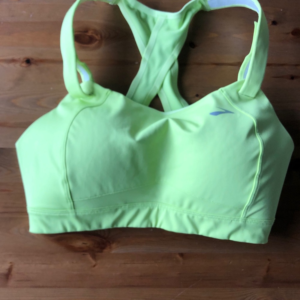 Brooks Neon Yellow/Green Large sports bras